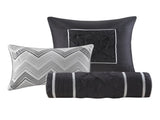 7-Piece King 100% Polyester Pieced Pleated Tufted Comforter Set B035P463170