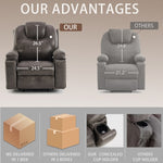 ZUN Power Lift Recliner Chair with Massage for Elderly, Overstuffed Wide Recliners, Heavy Duty and W1622P196284