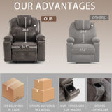 ZUN Power Lift Recliner Chair with Massage for Elderly, Overstuffed Wide Recliners, Heavy Duty and W1622P196284