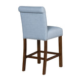 ZUN Upholstered Counter Stool with Nailhead Trim Set of 2 B035P265989