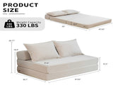 Foldable Sofa Bed Sleeper Lounge Chair with Pillow Floor Mattress Floor Couch with Backrest for W1170P314885