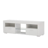 White morden TV Stand with LED Lights,high glossy front TV Cabinet,can be assembled in Lounge Room, 15515530