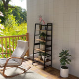 ZUN Bookshelf, Ladder Shelf, 4 Tier Tall Bookcase, Modern Open Book Case for Bedroom, Living Room, 47123647