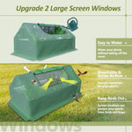 ZUN 8x4x2ft Galvanized Raised Garden Bed with Cover Metal Planter Box Kit, w/ 2 Large Screen Windows W1212P145266