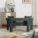 COOLMORE Modern Chenille Loveseat Sofa , Comfy Upholstered 2-Seater Sofa, Small Loveseat Accent W395P224849