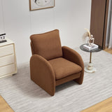 Modern Sherpa Upholstered Accent Chair, Comfortable Living Room Armchair, Lounge chair for Bedroom, W1765P169733