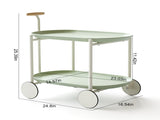 Moon storage cart Nordic Internet celebrity mobile trolley kitchen simple double storage W3318P308309