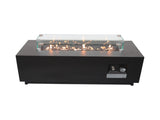 16" H x 42" W Steel Outdoor Fire Pit Table with Lid B120P203037