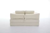 ZUN Modern Minimalist Sofa, Fold-Out Sofa Bed, Convertible Chair Floor Couch & Sleeping Mattress for W1829P186198