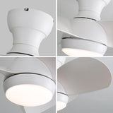 23 Inch Indoor Ceiling Fan With 3 Color Dimmable 3 ABS Blades Remote Control Reversible DC Motor W934P264724