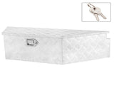 39" T-Shaped Aluminum 5-Groove Tool Box Single Lock Silver 80108634