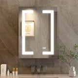 LED Bathroom Wall Medicine Cabinet Mirror 32"24" Lighted Mirror with Storage Recessed or Surface 2 T3177P296182