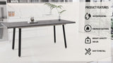 55.12-70.87"expandable modern kitchen dining table, rectangular MDF dining table for 4-6 people, W2189P190486
