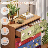 5 Layer 6-Drawer Printed Pattern Dresser Brown 37145381