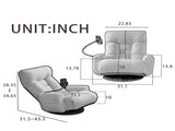 Adjustable head and waist, game chair, lounge chair in the living room, 360 degree rotatable sofa W244P172641