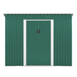 ZUN 4.2 x 9.1 Ft Outdoor Storage Shed, Metal Tool Shed with Lockable Doors Vents, Utility Garden Shed W2181P156874