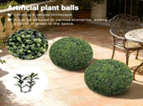 22.4IN Topiary Balls Artificial Outdoor Faux Boxwood Plants Large Green Decorative Spheres for W2945P460786