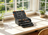 450-Piece Mechanics Tool Set, 1/4" 3/8" 1/2" Drive SAE & Metric Socket Set with Bits, Hex & 41473160