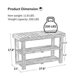 ZUN Acacia Wood Shoe Rack Bench Strong Weight Bearing Upto 200 LBS Best Ideas For Entryway Frontdoor 89611886