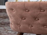 Nevis Mid-century Modern Faux Leather Tufted Nailhead Trim Counter Stool Set of 2, Pink T2574P165098