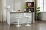 Set of 2 Rattan Bar Stool, 360 Swivel Bar Chair, Counter Height Chair with Footrest for Kitchen, W1752P217912