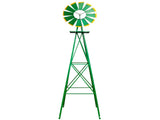 8FT Weather Resistant Yard Garden Windmill Green 92608943
