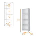 ZUN White Tier Storage Shelves Bookcase B062P175156