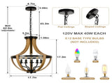 5-Light Modern Chandeliers W2738P242327
