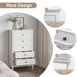5 Drawer Dresser for Bedroom, Modern Storage Closet Cabinet Organizerwith Solid Wood Legs and B082P232950