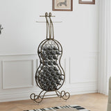 ZUN Cello Shape Wine Bakers Rack, Freestanding Wine Rack with Storage Bottle, Wine Storage Home Bar for W2167P192595