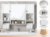 35'' x 28'' Modern Wall Mounted Bathroom Storage Cabinet, Bathroom Wall Cabinet with Mirror, WF317173AAK