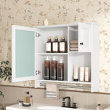 30'' Bathroom Wall Cabinet with Mirror, Wall Mounted Medicine Cabinet with 2 Shelves, Mirrored Door N710P254957K