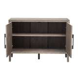 U-Style Storage Cabinet Sideboard Wooden Cabinet with 2 Metal handles and 2 Doors for Hallway, N711P241278A