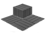 Plastic interlocking decking tiles, 44 packs of terrace decking tiles, 12 inches x 12 inches W5288P452912