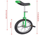 Height Adjustable Unicycle, 16 Inch Wheel Monocycle for Balance Exercise, Easy Assembly Singe Wheel 42138352