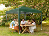 2 x 2m Two Doors & Two Windows Practical Waterproof Right-Angle Folding Tent Green 59898068