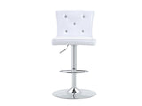 A set of 2 white vintage crocodile lift chairs, featuring crystal clasp design and synthetic W3875P371068