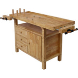 Wood Workbench - Wooden Workbench for Garage Workshop and Home W46594607
