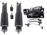 Pair Rear Shock Absorbers Air Compressor Pump Set For Cadillac Escalade Chevrolet Suburban Tahoe 84710593