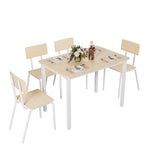 ZUN 5-Piece Dining Table Set with 4 Chairs, 43" Kitchen Table & Chairs Set for 4, Dining Room Table with W578133460