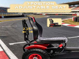 Red Kids Pedal Go Kart Adjustable Seat, Rubber Wheels for Park Outdoor Ride 35247390