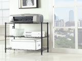Concise 3 Layers Carbon Steel & PP Storage Rack Black 35800598