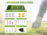 5'x4' Golf Hitting Mat with Cross Stance Guide, Indoor Outdoor Golf Practice Mat with 7 Tee W1422P449907