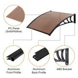 100 x 100 Household Application Door & Window Rain Cover Eaves Canopy Brown & 99785343