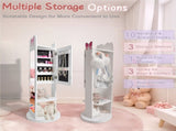 White, bow-patterned, MDF painted finish, 1-door, 1-shelf, rotatable 31262529
