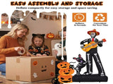 7.3ft Ghostly Musician with Dog, 6 LEDs, Black, White, Orange, Halloween Inflatable Decoration, 00766861