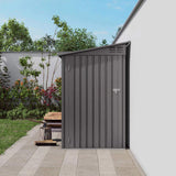 4 x 9 FT Outdoor Storage Shed, Metal Garden Shed Tool House with Sloping Roof,2 vents and 1 Side W3213P317946