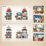 ZUN 4 PACK Brick Building Set for Kids, 2969 PCS Building Blocks Kit Japanese Street Building Toy Set 84974986