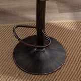 COOLMORE Modern Swivel Bar Stools Set of 2 Adjustable Counter Height Chairs with Footrest for W39594824