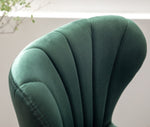 ZUN Ellston Upholstered Adjustable Swivel Barstools in Green, Set of 2 T2574P164875